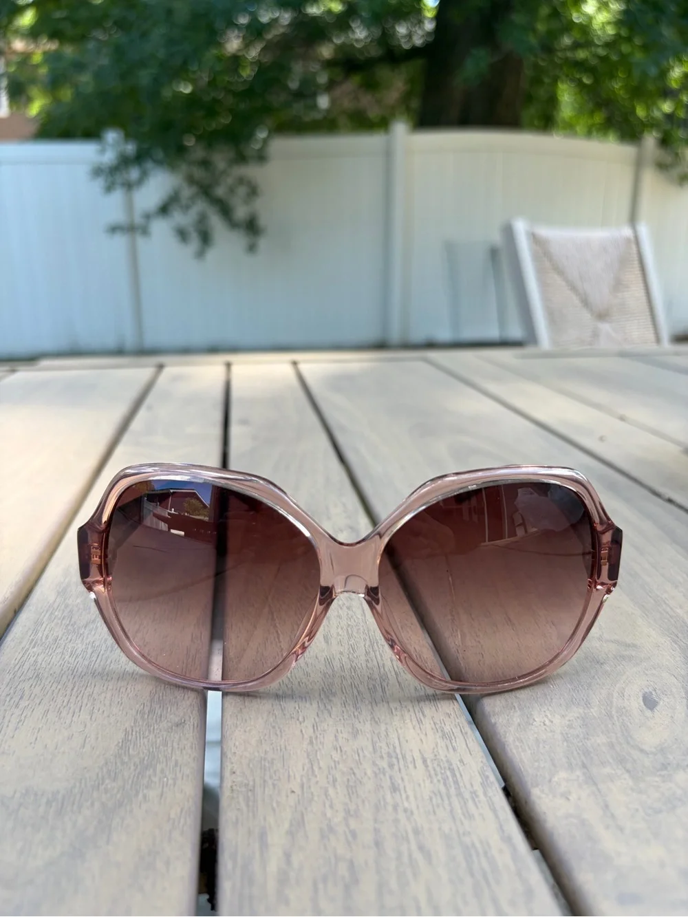 Swarovski Oversized Fashion Sunglasses - Pink Gradient Lenses